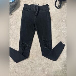 Black American eagle ripped jeans